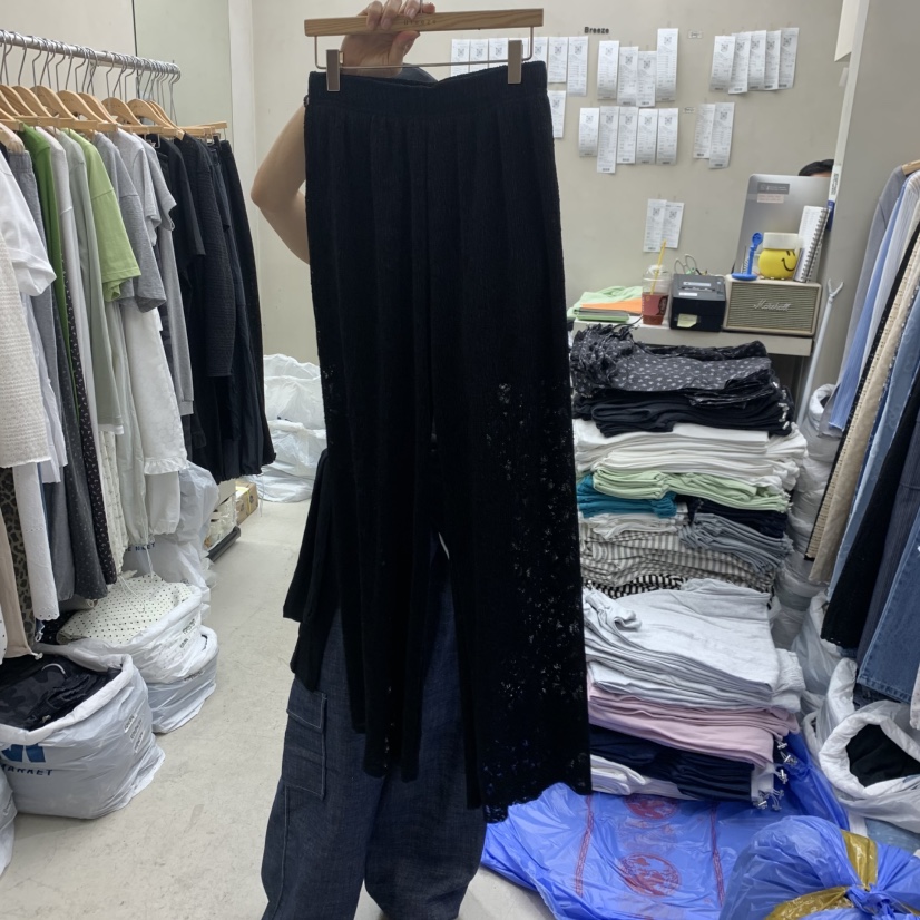 BREEZE韓國直郵實拍女士新品休閑人氣時尚休閑褲蕾絲褶裥BREEZE休閑褲圖色3