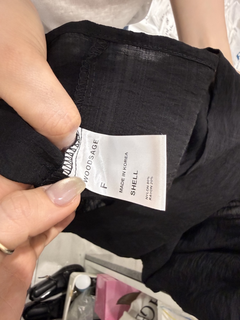 WOOD SAGE韓國東大門直郵女士新款休閑襯衫蕾絲衫褶皺雙面WOOD SAGE襯衫/蕾絲衫