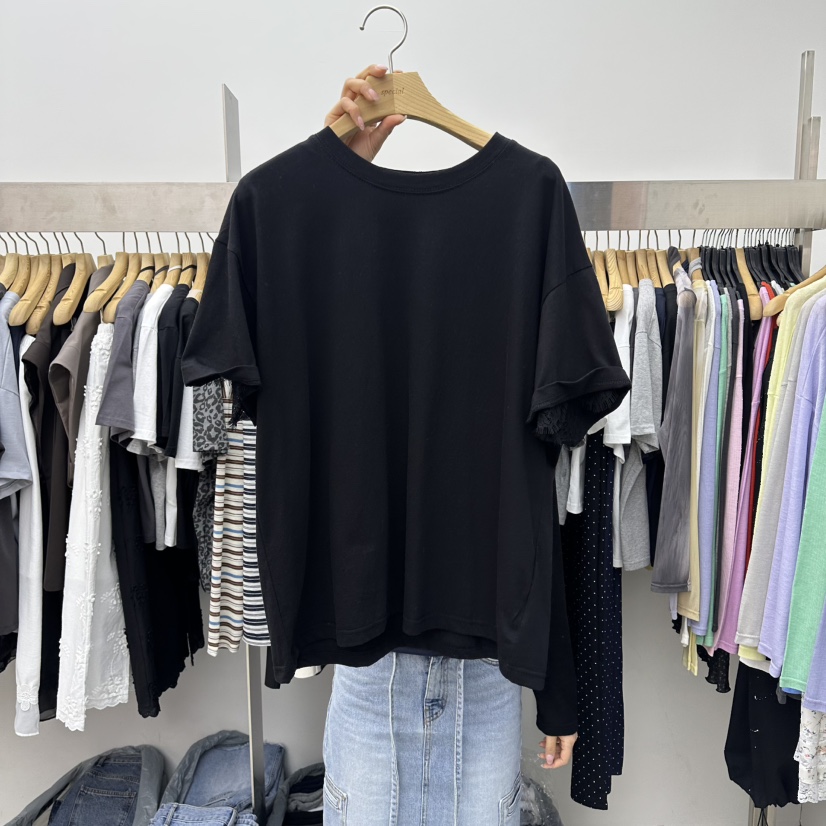 SPECIAL韓國直郵女士新品推薦休閑人氣熱賣職業26春夏T恤蕾絲SPECIALT恤圖色5