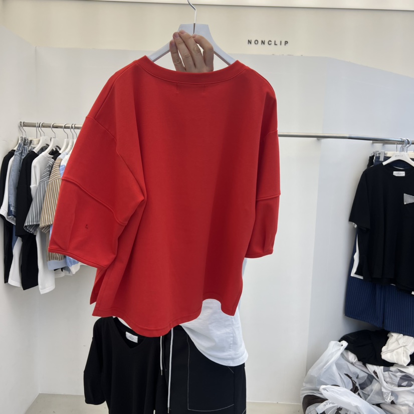 NON CLIP韓國直郵女裝新品人氣熱賣26春夏推薦時尚T恤V領NON CLIPT恤