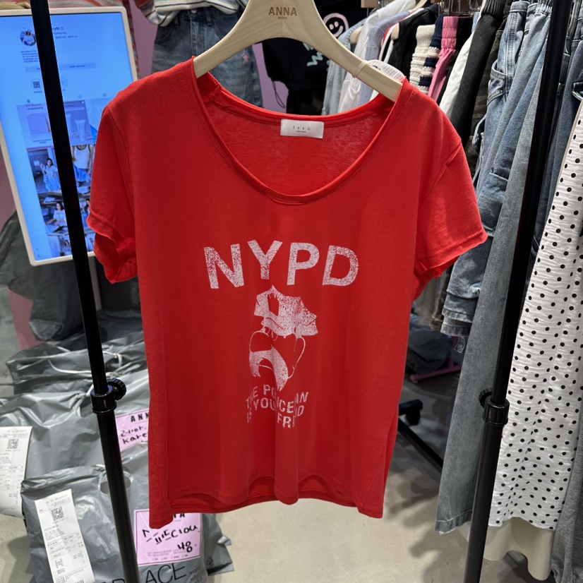 ANNA-P韓國直郵女裝新品休閑人氣職業熱賣26春夏T恤大力水手ANNA-PT恤圖色1