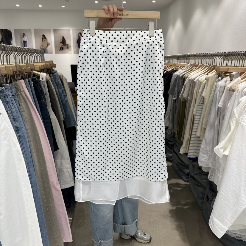 ACKER韓國直郵實拍女士新款26春夏人氣時尚熱賣休閑職業長裙ACKER長裙圖色1