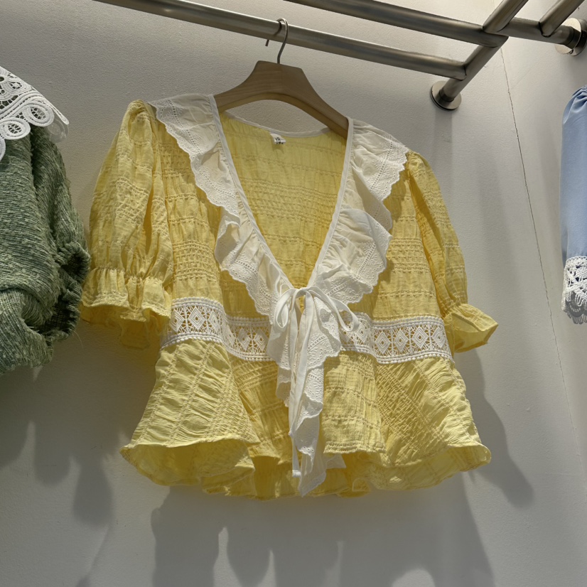 LADYBUG/ADORABLE韓國東大門直郵女士新品人氣襯衫蕾絲衫ADORABLE/LADYBUG襯衫/蕾絲衫圖色2