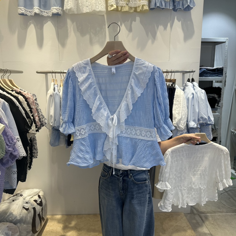 LADYBUG/ADORABLE韓國東大門直郵女士新品人氣襯衫蕾絲衫ADORABLE/LADYBUG襯衫/蕾絲衫圖色3