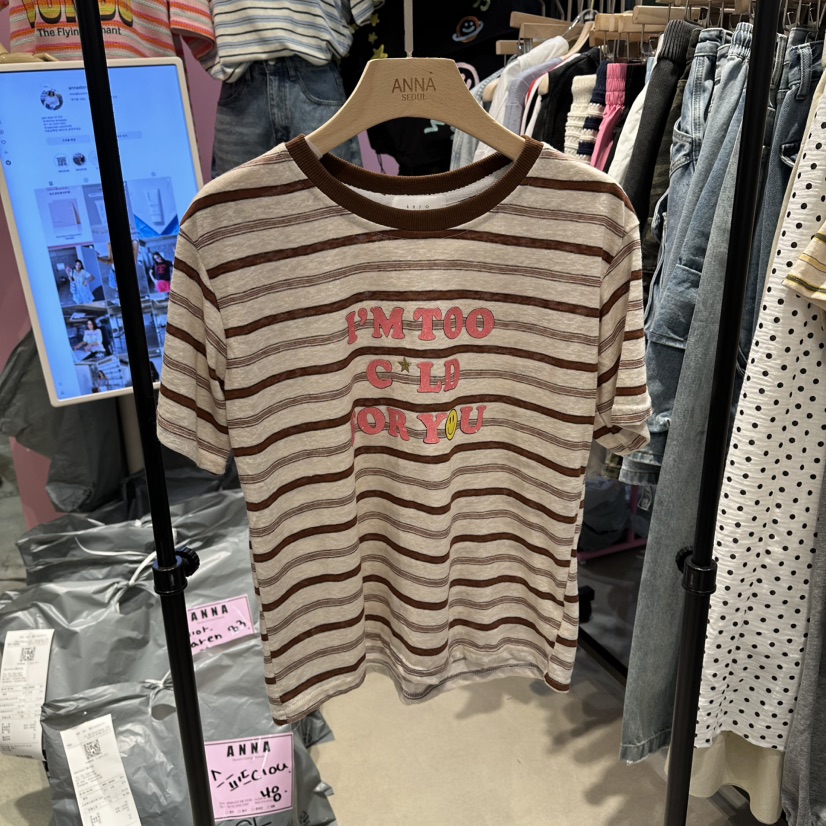 ANNA-P韓國直郵女裝新款熱賣26春夏職業推薦休閑時尚T恤ANNA-PT恤圖色3