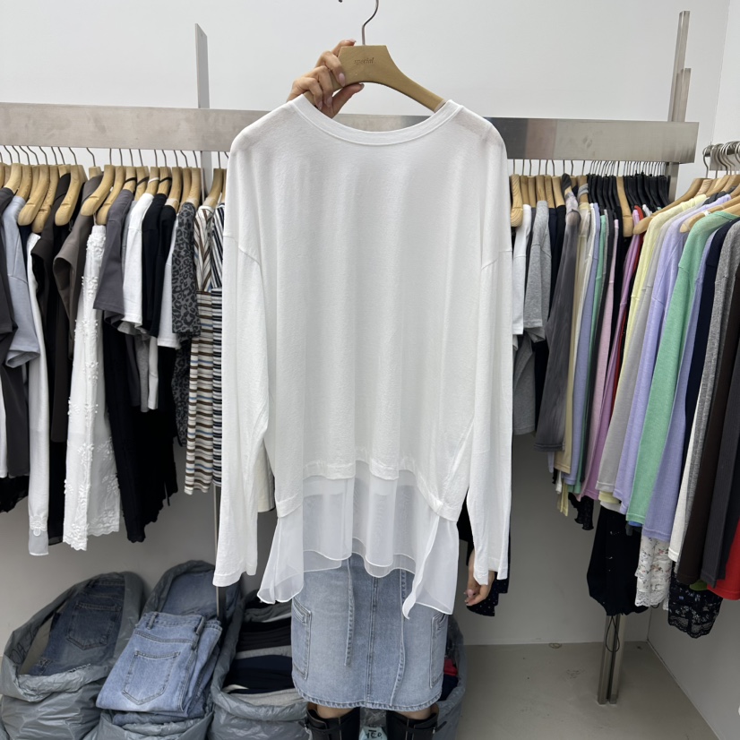 SPECIAL韓國代購女裝新品休閑熱賣職業推薦26春夏長袖T恤SPECIAL長袖T恤圖色1