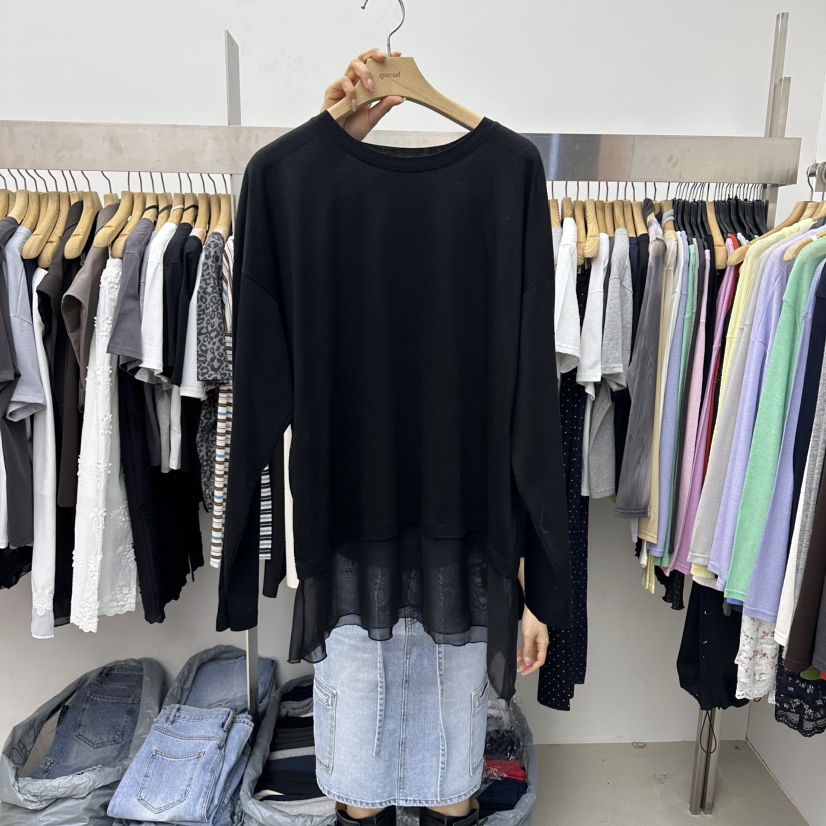 SPECIAL韓國代購女裝新品休閑熱賣職業推薦26春夏長袖T恤SPECIAL長袖T恤圖色4