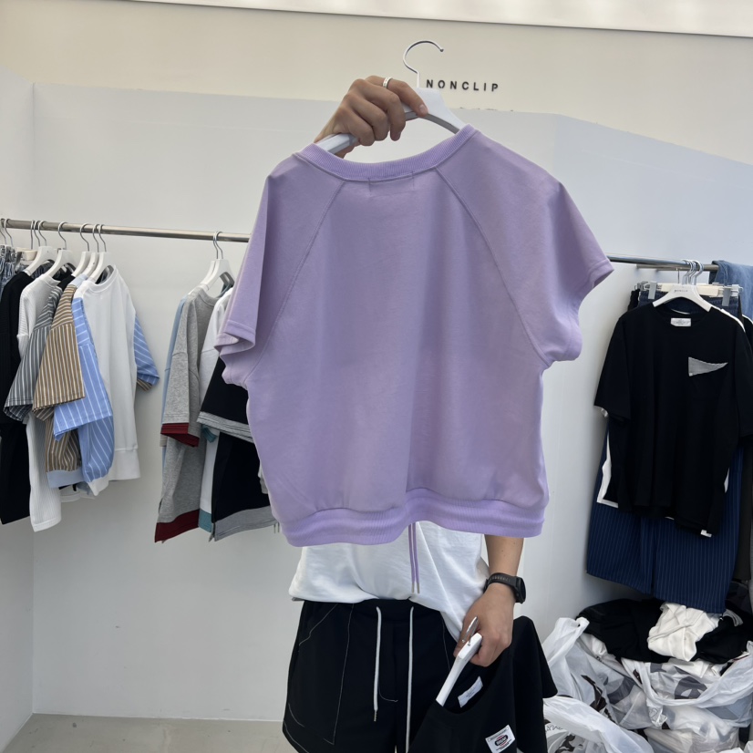 NON CLIP韓國代購女裝新款休閑人氣職業26春夏時尚T恤撞色NON CLIPT恤