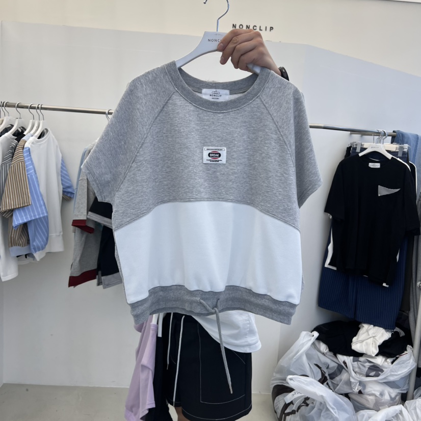 NON CLIP韓國代購女裝新款休閑人氣職業26春夏時尚T恤撞色NON CLIPT恤圖色1