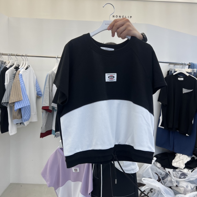 NON CLIP韓國代購女裝新款休閑人氣職業26春夏時尚T恤撞色NON CLIPT恤圖色3