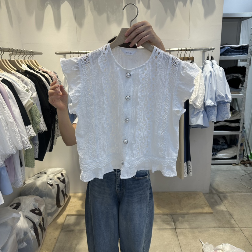 LADYBUG/ADORABLE韓國代購女士新品時尚26春夏襯衫蕾絲衫ADORABLE/LADYBUG襯衫/蕾絲衫圖色2