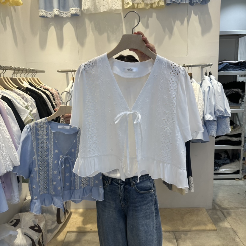 LADYBUG/ADORABLE韓國代購女裝新品職業人氣熱賣襯衫蕾絲衫ADORABLE/LADYBUG襯衫/蕾絲衫圖色1