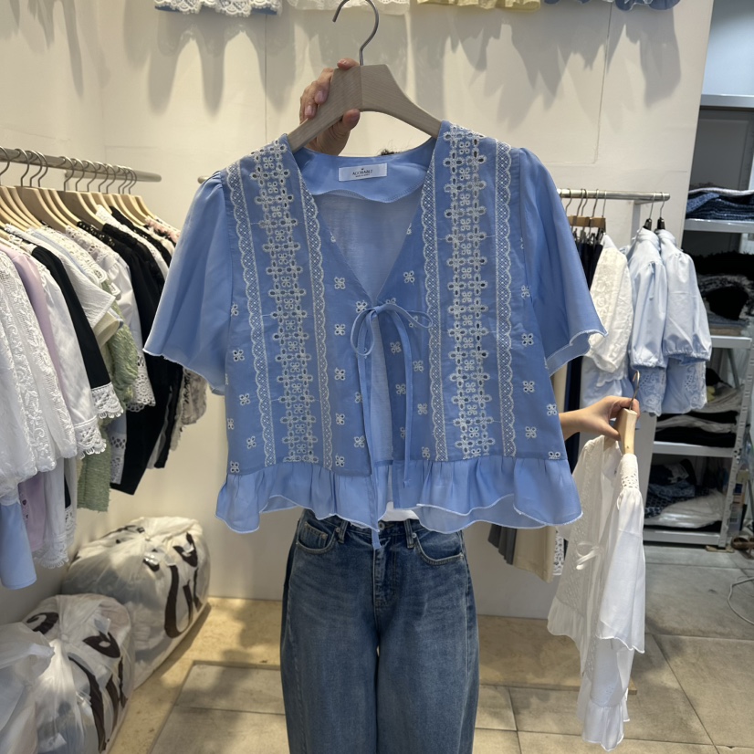 LADYBUG/ADORABLE韓國代購女裝新品職業人氣熱賣襯衫蕾絲衫ADORABLE/LADYBUG襯衫/蕾絲衫圖色2