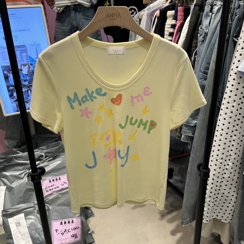 ANNA-P韓國直郵實拍女裝新款時尚人氣職業休閑26春夏T恤ANNA-PT恤圖色2