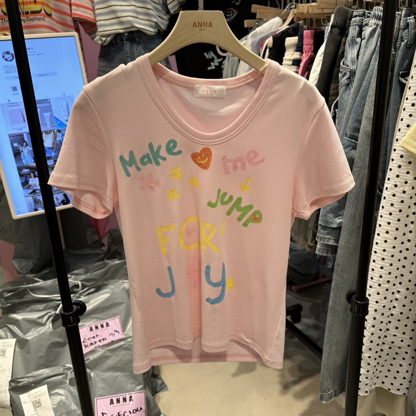ANNA-P韓國直郵實拍女裝新款時尚人氣職業休閑26春夏T恤ANNA-PT恤圖色4