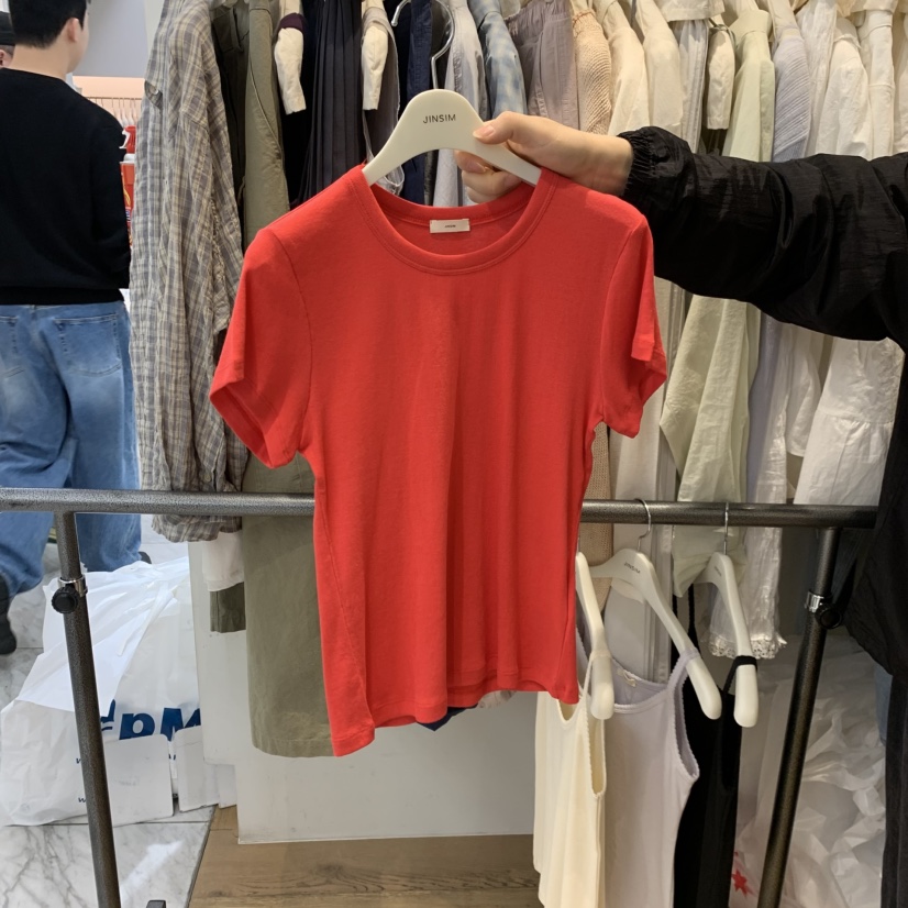 JINSIM韓國東大門直郵女裝新品休閑26春夏時尚推薦人氣T恤JINSIMT恤圖色6