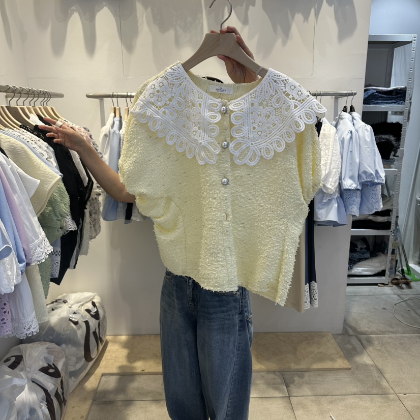 LADYBUG/ADORABLE韓國直郵實拍女士新品人氣推薦襯衫蕾絲衫ADORABLE/LADYBUG襯衫/蕾絲衫圖色1