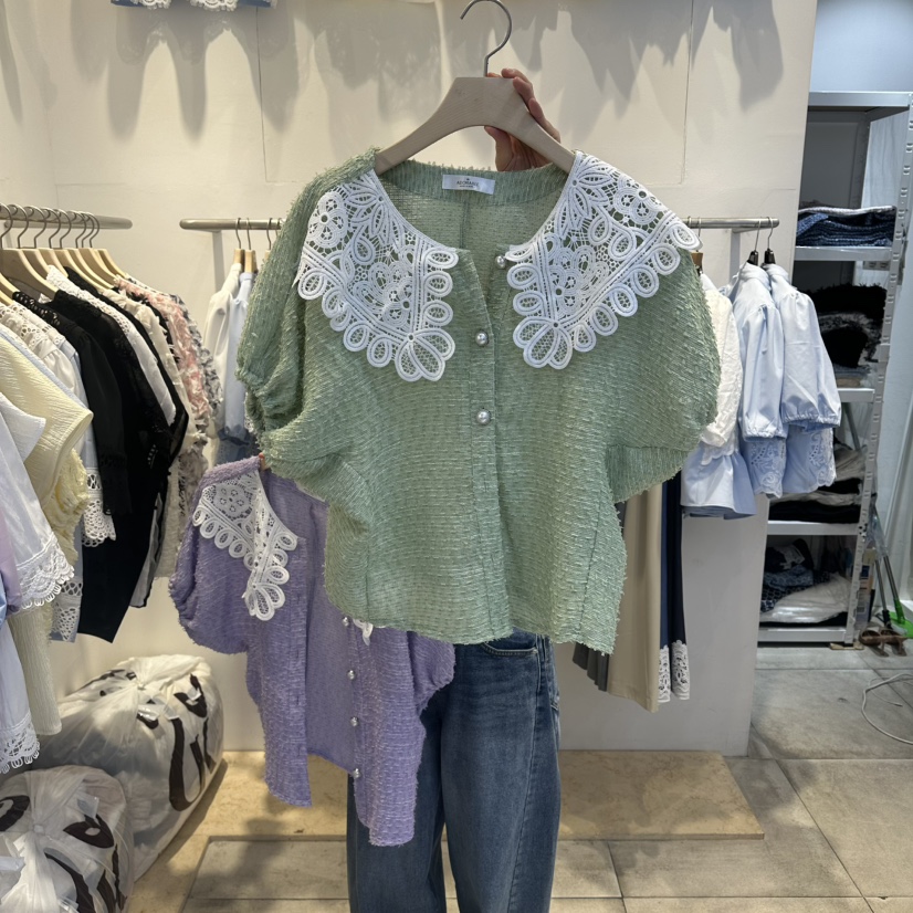 LADYBUG/ADORABLE韓國直郵實拍女士新品人氣推薦襯衫蕾絲衫ADORABLE/LADYBUG襯衫/蕾絲衫圖色2