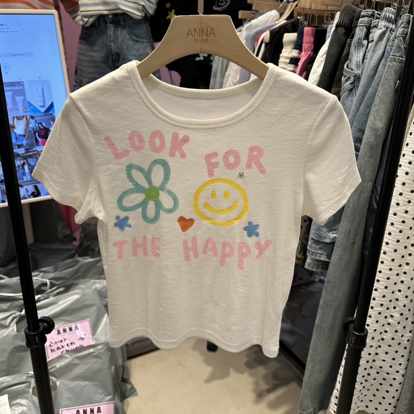 ANNA-P韓國東大門直郵女裝新款推薦熱賣26春夏人氣休閑T恤ANNA-PT恤圖色1