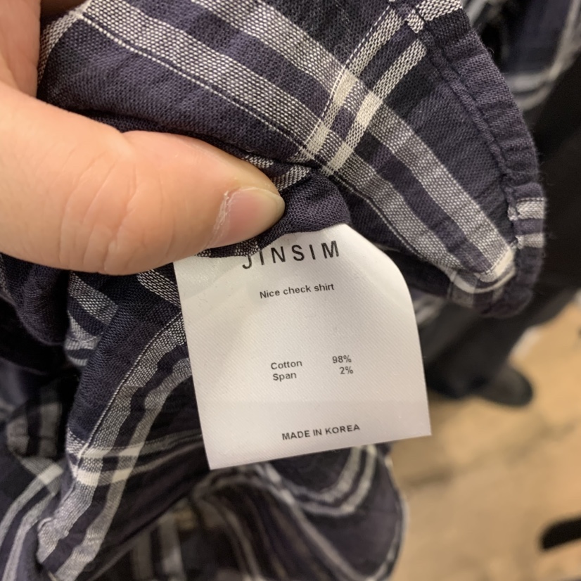 JINSIM韓國代購女裝新款26春夏時尚熱賣推薦襯衫蕾絲衫格子JINSIM襯衫/蕾絲衫