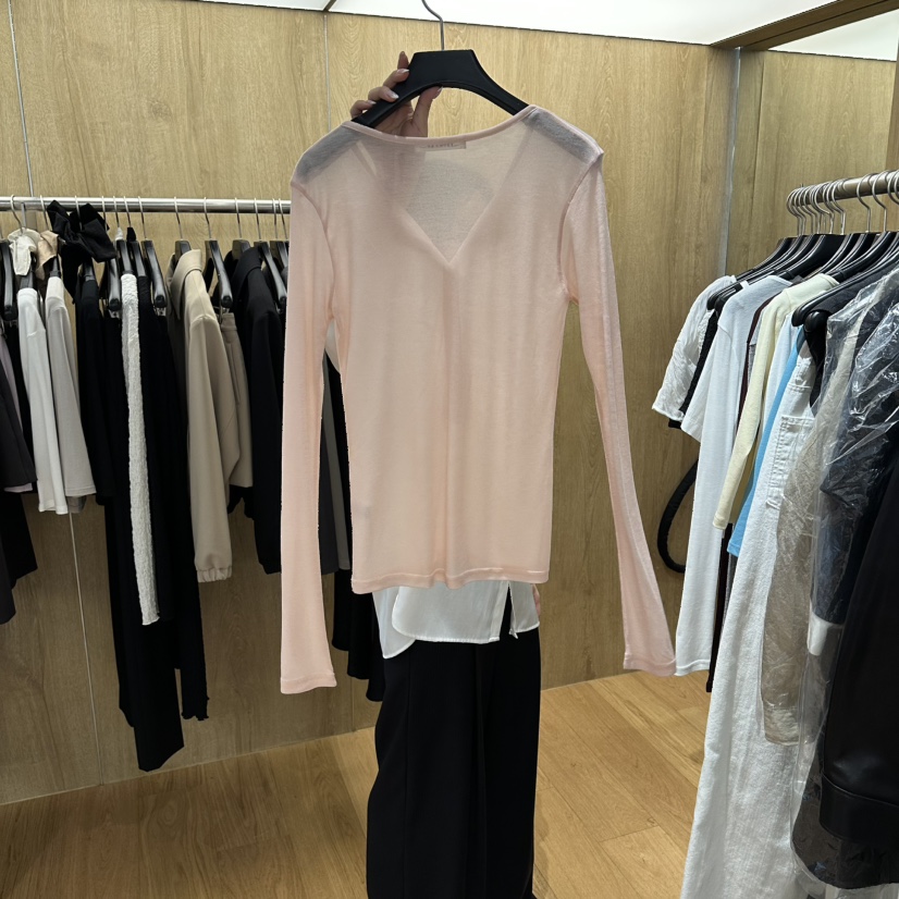 LEFANCY韓國直郵女裝新品時尚26春夏休閑職業長袖T恤天絲LEFANCY長袖T恤