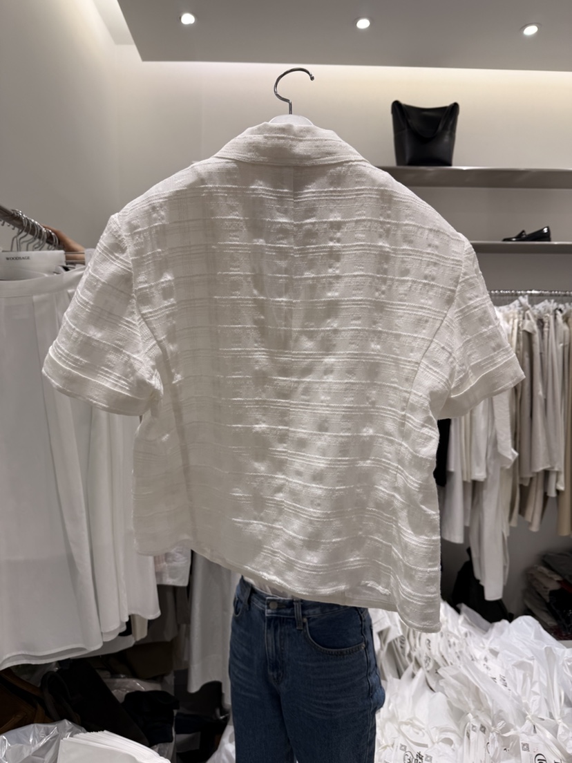 WOOD SAGE韓國代購女裝新款推薦職業26春夏休閑夾克粗花呢WOOD SAGE夾克