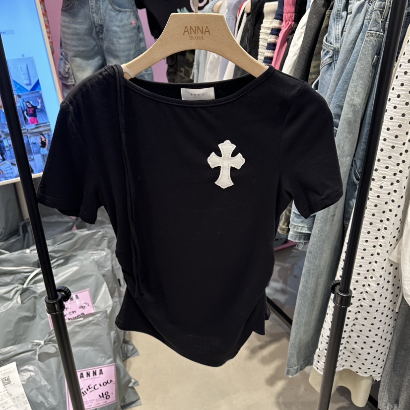 ANNA-P韓國直郵實拍女裝新款人氣26春夏推薦休閑職業T恤ANNA-PT恤圖色3