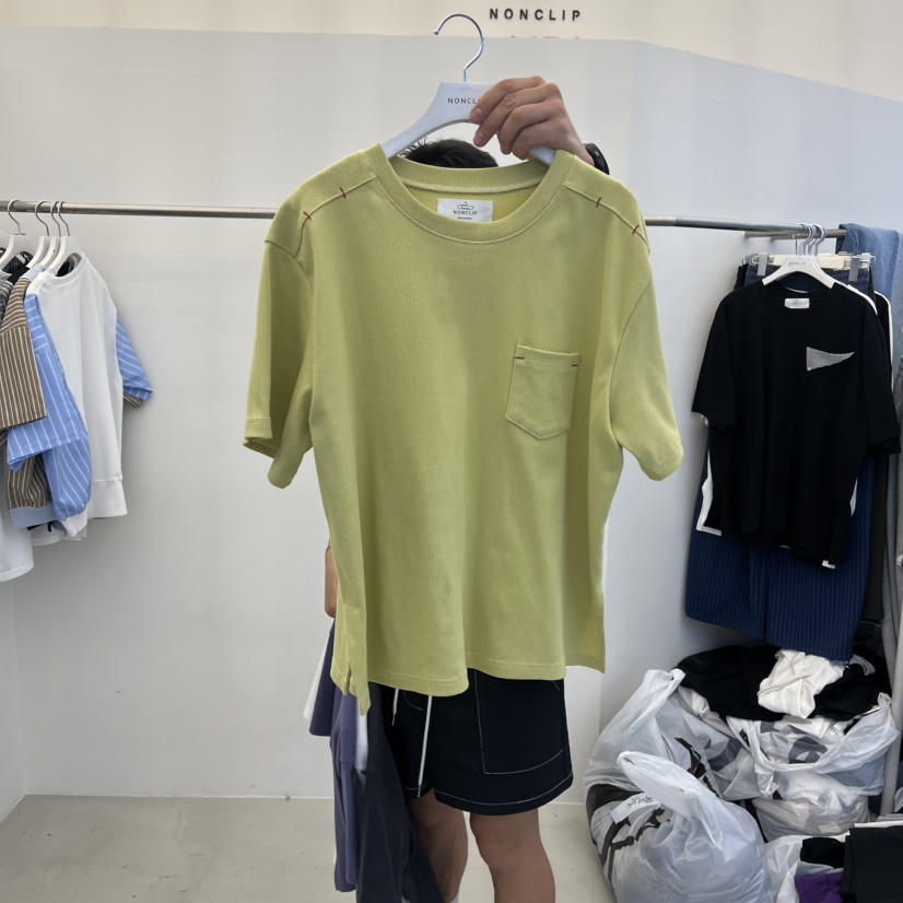 NON CLIP韓國東大門直郵女士新款26春夏推薦職業T恤口袋NON CLIPT恤圖色1