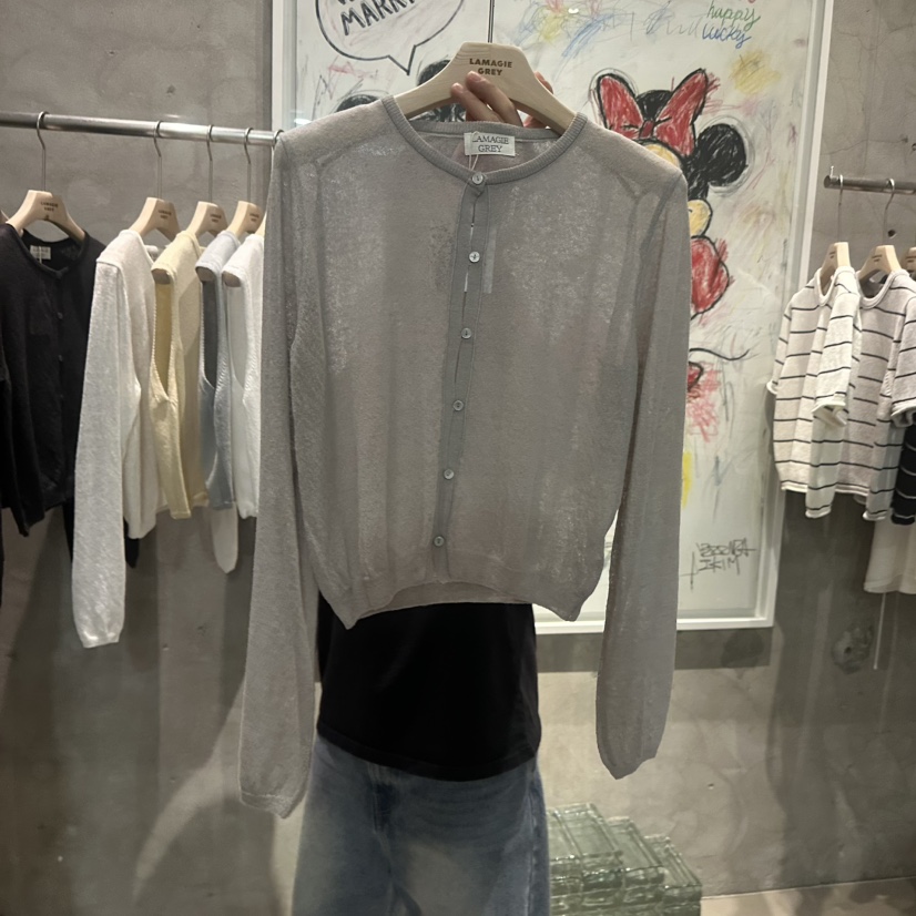 LAMAGIEPIE/LAMAGIE GREY韓國東大門直郵女裝新品職業針織衫LAMAGIEPIE/LAMAGIE GREY針織衫圖色2灰色