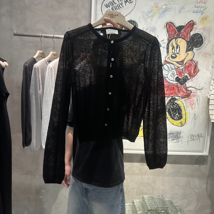 LAMAGIEPIE/LAMAGIE GREY韓國東大門直郵女裝新品職業針織衫LAMAGIEPIE/LAMAGIE GREY針織衫圖色4黑色