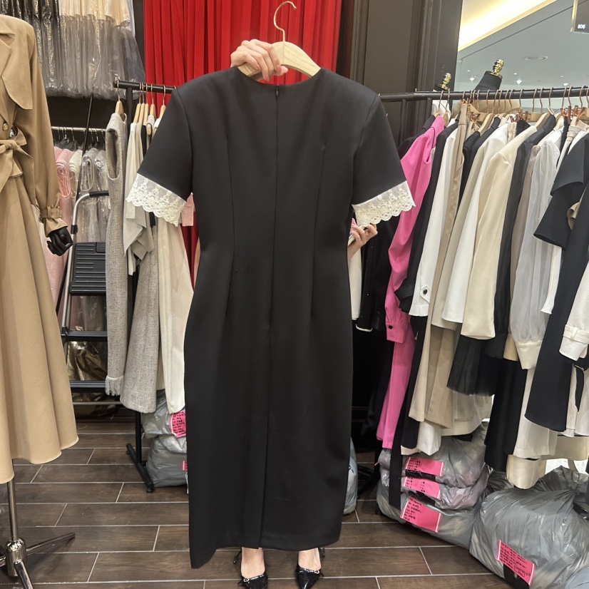 HERISH-HAUTE韓國東大門代購女士新款休閑人氣連衣裙蕾絲Herish-Haute-A連衣裙