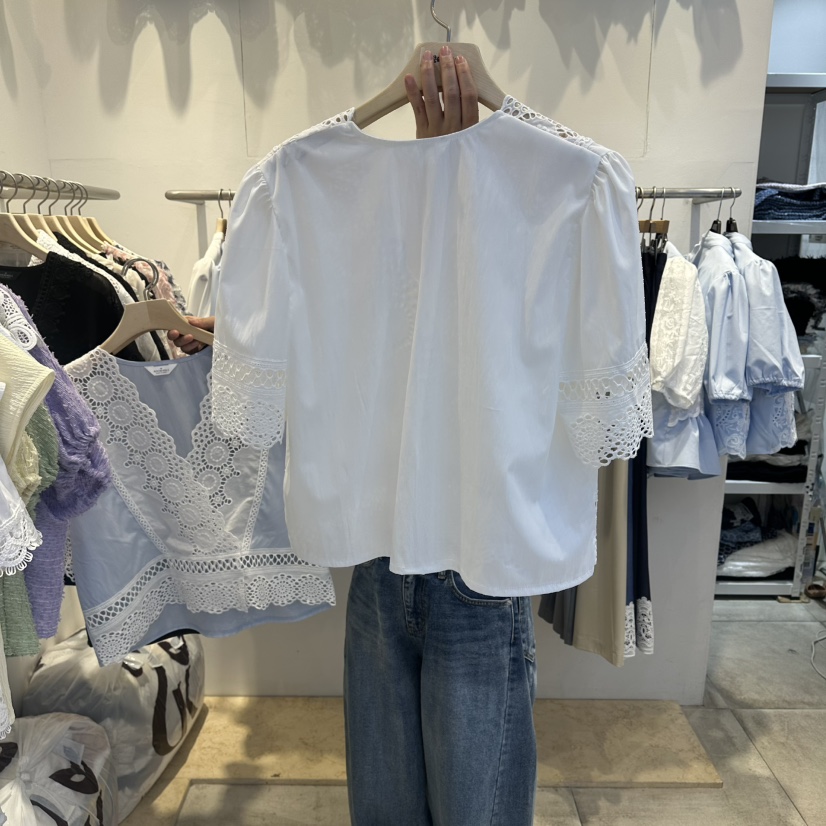 LADYBUG/ADORABLE韓國東大門直郵女士新品休閑襯衫蕾絲衫ADORABLE/LADYBUG襯衫/蕾絲衫