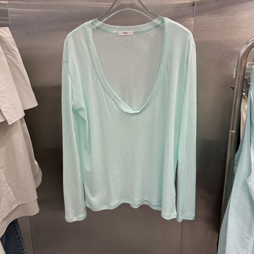 PAVEL韓國直郵實拍女裝新品26春夏時尚職業人氣休閑長袖T恤PAVEL長袖T恤圖色3