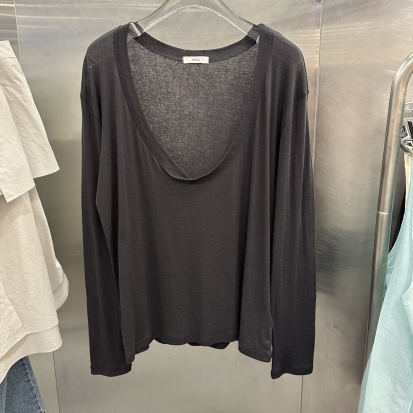 PAVEL韓國直郵實拍女裝新品26春夏時尚職業人氣休閑長袖T恤PAVEL長袖T恤圖色4
