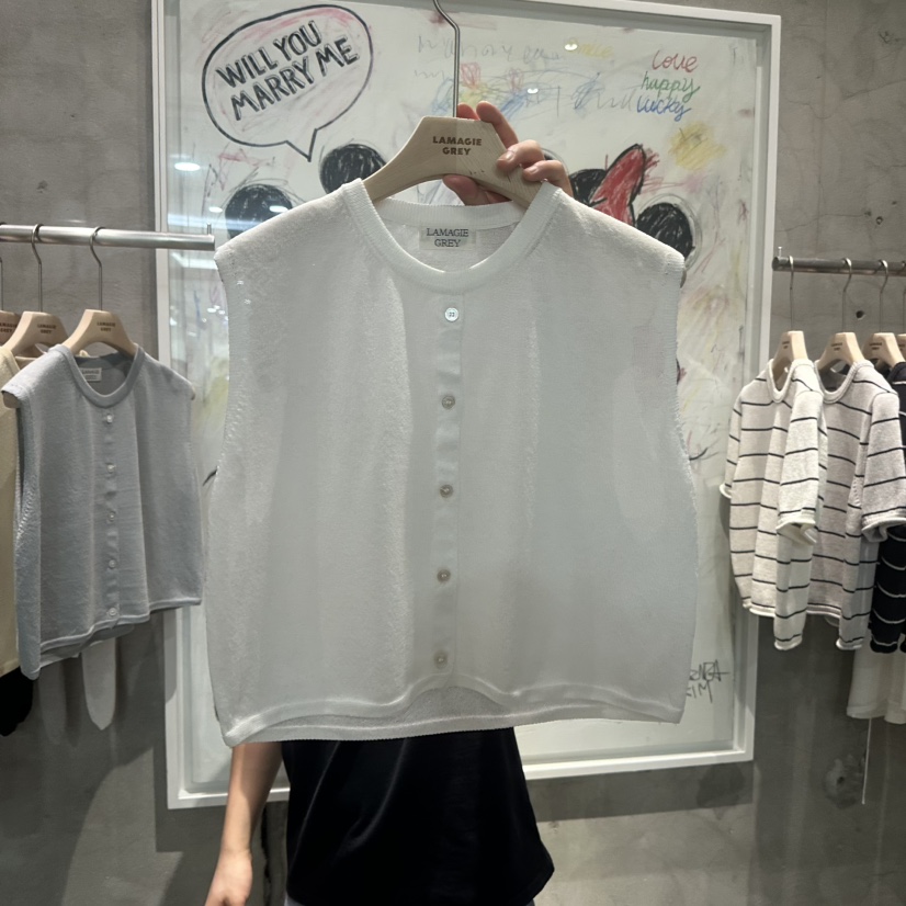 LAMAGIEPIE/LAMAGIE GREY韓國直郵實拍女士新品26春夏馬甲LAMAGIEPIE/LAMAGIE GREY馬甲圖色1