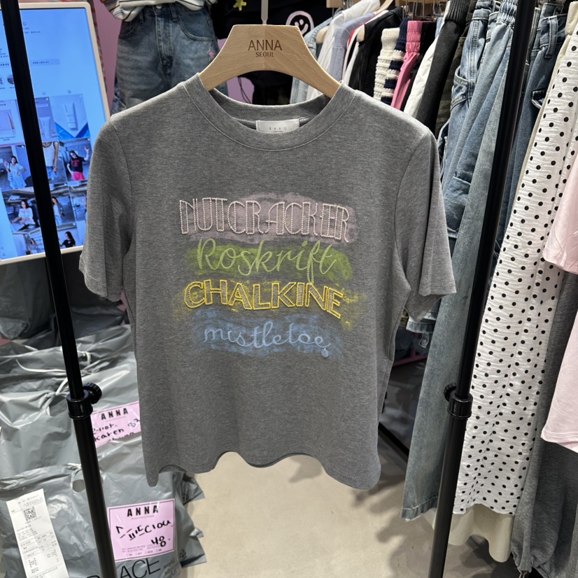 ANNA-P韓國代購女士新品職業人氣熱賣時尚26春夏休閑T恤ANNA-PT恤圖色4