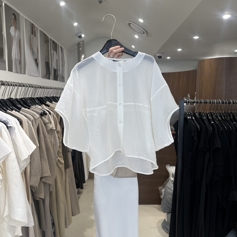 LE EDITION/LEBOENE韓國東大門直郵女士新款時尚襯衫蕾絲衫露肩LE EDITION/LEBOENE襯衫/蕾絲衫圖色2