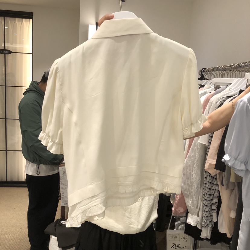 VENIR-a韓國東大門代購女裝新品職業熱賣休閑襯衫蕾絲衫VENIR-a襯衫/蕾絲衫
