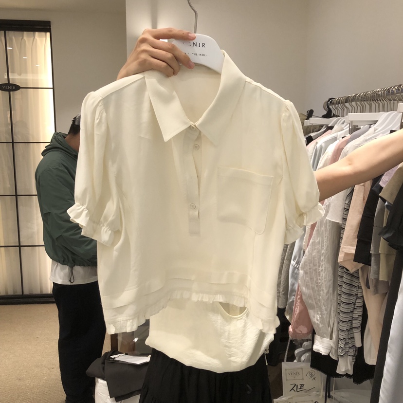 VENIR-a韓國東大門代購女裝新品職業熱賣休閑襯衫蕾絲衫VENIR-a襯衫/蕾絲衫圖色1