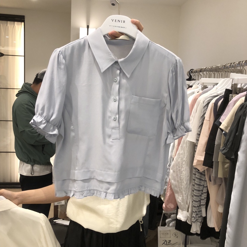 VENIR-a韓國東大門代購女裝新品職業熱賣休閑襯衫蕾絲衫VENIR-a襯衫/蕾絲衫圖色2