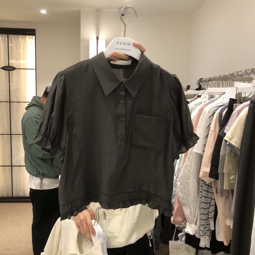 VENIR-a韓國東大門代購女裝新品職業熱賣休閑襯衫蕾絲衫VENIR-a襯衫/蕾絲衫圖色3