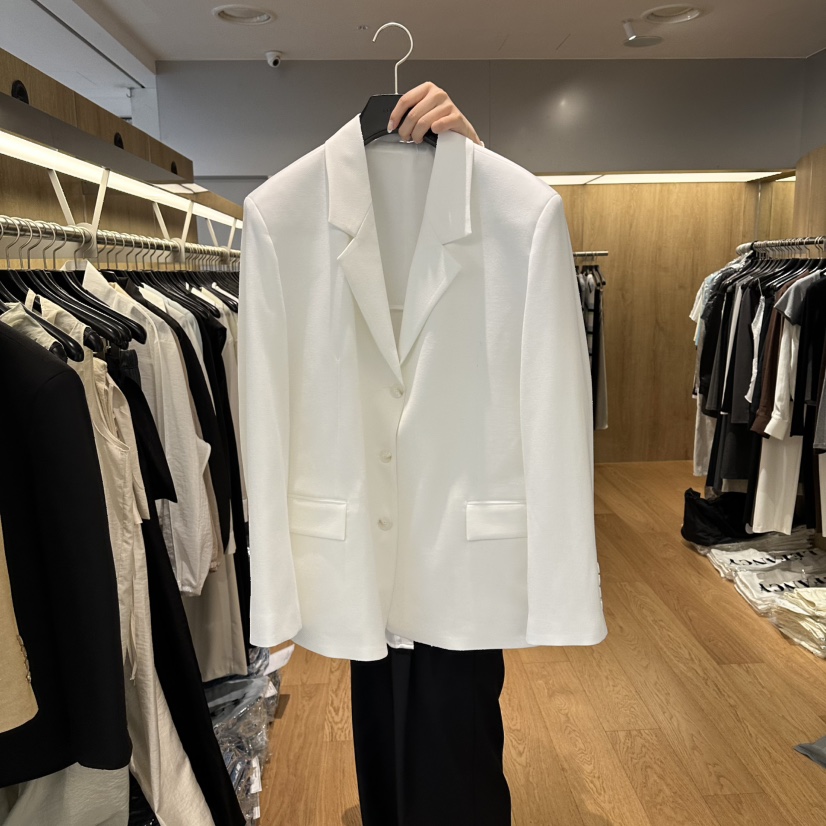 LEFANCY韓國東大門代購女士新品26春夏職業休閑夾克亞麻布LEFANCY夾克圖色2