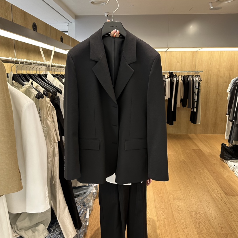 LEFANCY韓國東大門代購女士新品26春夏職業休閑夾克亞麻布LEFANCY夾克圖色3