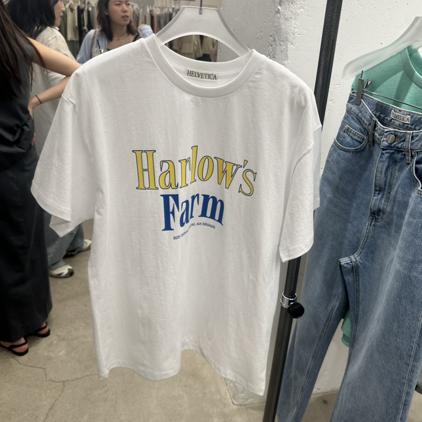 HELVETICA韓國代購女裝新款熱賣推薦職業26春夏人氣T恤棉HELVETICAT恤圖色2