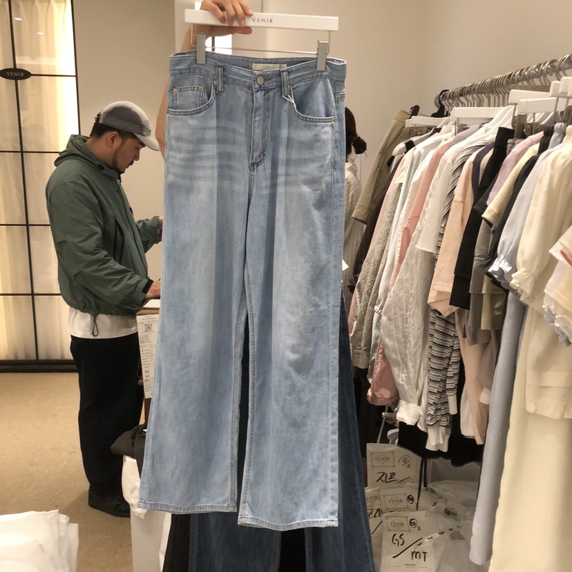 VENIR-a韓國東大門直郵女裝新款推薦人氣26春夏職業牛仔褲VENIR-a牛仔褲圖色1