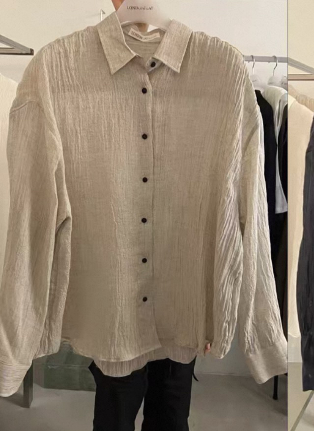 LONDON FLAT韓國直郵實拍女裝新品26春夏襯衫蕾絲衫亞麻LONDON FLAT襯衫/蕾絲衫圖色2