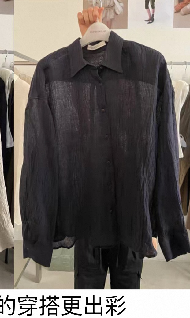 LONDON FLAT韓國直郵實拍女裝新品26春夏襯衫蕾絲衫亞麻LONDON FLAT襯衫/蕾絲衫圖色3