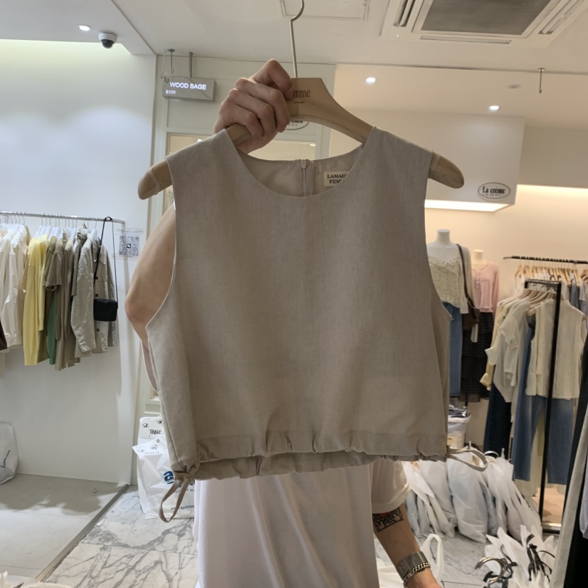 LA MAGIE FEMME韓國直郵女士新品推薦人氣職業吊帶背心Lamagie Femme吊帶/背心圖色1