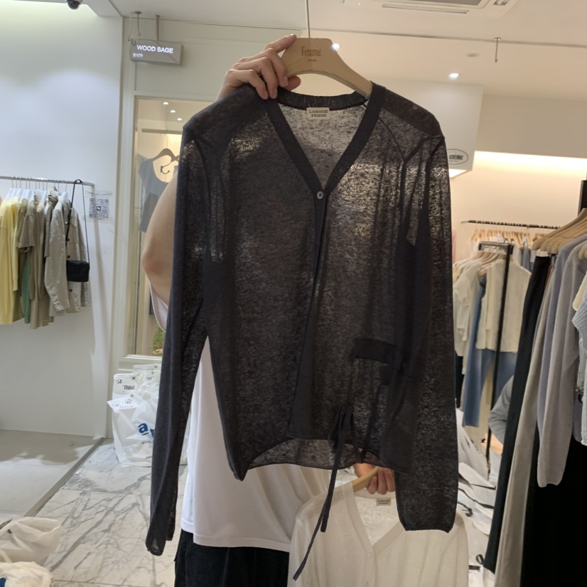 LA MAGIE FEMME韓國東大門代購女士新品時尚針織衫亞麻布Lamagie Femme針織衫圖色3