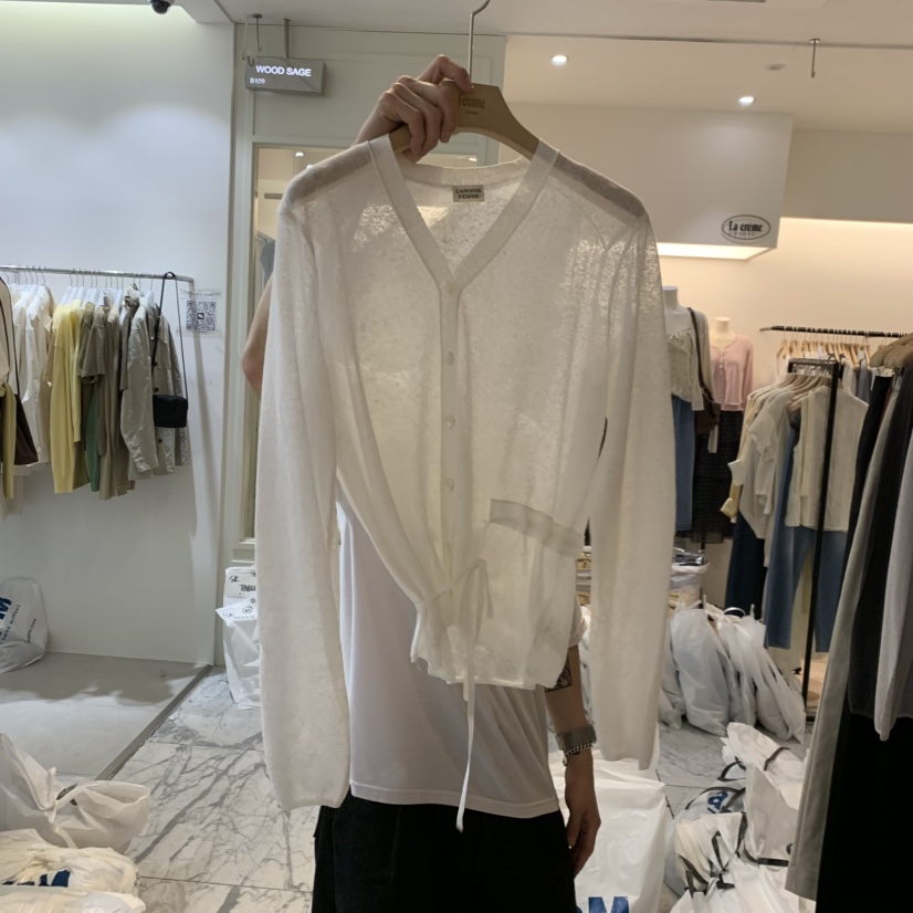 LA MAGIE FEMME韓國東大門代購女士新品時尚針織衫亞麻布Lamagie Femme針織衫圖色4